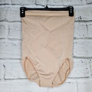 Spanx Encore Shaping Nude Shaping Briefs High Waist Snap Gusset Large